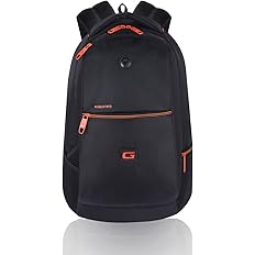 Gear black and orange casual backpack Clearance