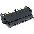 CY SFF-8482 SAS 22Pin to 7Pin + 15Pin SATA Hard Disk Drive Raid Adapter with 15 Pin Power Port (Straight)