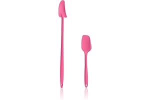 ‎KOCHBLUME Kochblume Geizhals Set, Restelöffel, Flexlöffel S | Premium Premium-Silikon & BPA freimit Edelstahlkern | In der bunten Box (pink, 2er Set)
