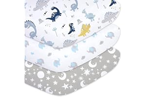 Little Grape Land 3er-Pack Spannbettlaken für 70x140 cm Baby, Atmungsaktive Mikrofaser-Polyester Bettlaken Kinderbett, Oeko-TEX Zertifiziert