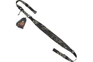 KRYDEX GEAR Taktischer Gewehrriemen, 2-Punkt Verstellbarer taktischer Gewehrriemen mit breiter Polsterung für Jagd, Camping & Outdoor Aktivitäten