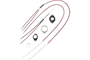 TSTRAUM BMX Bicicletta Gyro Cavo freno anteriore + posteriore (superiore + inferiore) Set rotore set (rosso)