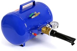 ‎WILTEC Wiltec Reifen-Booster 32,5 l, Druckluft Reifenbefüller 6-8 bar Arbeitsdruck, 46 x 30 cm, für Verschiedene Reifen, Reifenfüllkanone max. 10 bar