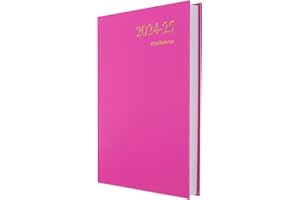 Collins Essential A5 Academic Year 2024-25 Day a Page Diary - Pink - Mid Year Academic Planner for Students and Teachers - ESSA51M.50-2425 - July 2024 to July 2025