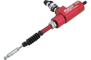 GOOFIT Bomba Embrague M8 x 1.25mm de Izquierda Hidraulico Moto Cilindro Maestro Aluminio CNC Universal reemplazo para YZ125 YZ250 YZ250F YZ450F WR250F WR450F Pit Bike Scooter y Ciclomotor Rojo