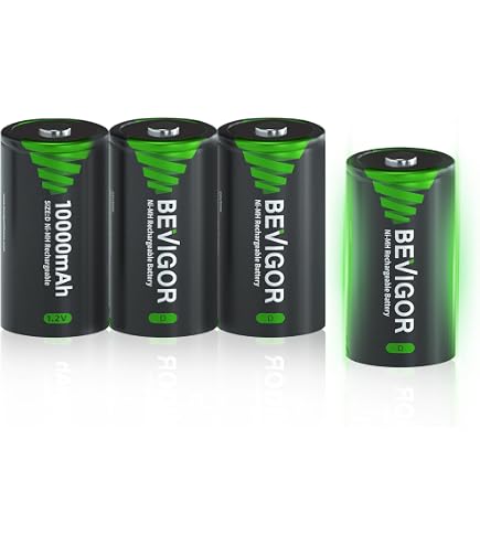 EverActive Akkus D R20 - 2 Stück, 10000 MAh Ni-MH, Vorgeladen, Für Digitalkameras, Taschenlampen & Co.