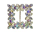 Mohan Shoppe Square Shape Stone Work Fancy Buckle, Belt Buckles, on dresses, decorating different craft items, Scarf Stone Buckle Clips, footwear items Pack Of 1 piece