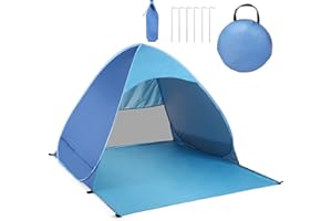 HOMENED Pop Up Baby Beach Tent, Portable Kiddies Shade Pool Tent 50 SPF UV Protection Sun Shelter Canopy for Infant Indoor and Outdoor Use (Blue2)