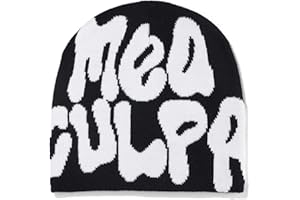 KieTeiiK Letter Print Beanies - Slouchy & Knit Unisex MEA Y2K Beanies