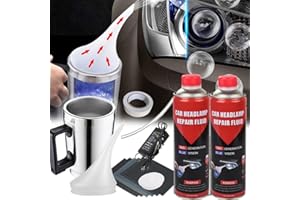 Ctopkatuo 800g+800g Reparaturflüssigkeit,Scheinwerfer Polierset,Scheinwerfer Aufbereitung Set,Scheinwerfer Politur Reparaturwerkzeug, Scheinwerfer Bedampfen Set für Vergilbung