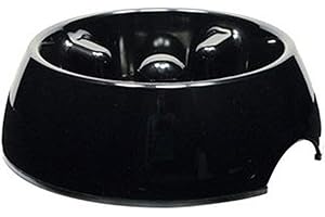 Dogit Go-Slow Anti-Gulp Dog Bowl, Medium, 600 ml, Black