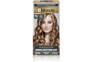 JEROME RUSSELL Jérôme Russel Bblonde Kit de mise en valeur, éclaircissant permanent, teinture permanente pour cheveux blonds, résultats professionnels, avec huile d'avocat, augmente de 8 à 9 niveaux — Kit de mise en évidence n° 1