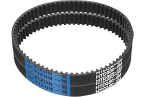 QUARKZMAN 2 Stück HTD-5M Gummizahnriemen 70 Zähne, 350 mm Steigungslänge x 15 mm Breite x 3,6 mm Höhe, geschlossener Schleifenrillenriemen