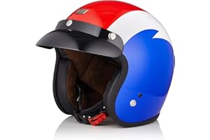 ORIGINE Casco Jet Moto Aperto Casco Scooter ECE Omologato con Visiera Parasole