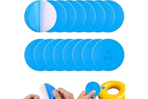 SPINNE LUCAS 20 Piezas Parches Piscina, Parches para Piscinas, Parche Piscina bajo Agua, Parche Piscina, Parches Piscina bajo Agua, Parches colchon Hinchable, Parche Lona Piscina, Azul, Redondo