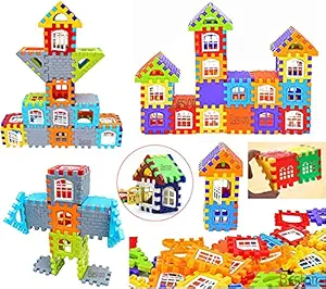 Beston 130 Pcs. ( Mega Jumbo ) Happy House Building Blocks Educational Construction Toy Puzzles Activity Game for Kids,Boys,Girls,Children 3,4,5,7+ Years