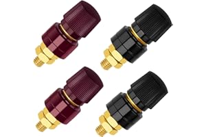 VooGenzek 4 Pièces M8 Borne de Liaison, Bornes de Reliure de Type 555, M8 Filet Junction Post Connecteur, Bornier du Régulateur de Tension, 0V-380V 200A