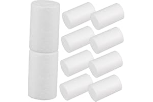 Cabilock 10pcs Foam Cylinders for DIY Christmas Decorations Craft Supplies Polystyrene Foam Rods for Modeling Craft Cylinders Shape