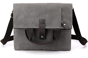 CORIOS Hommes Sacs Bandoulière Sacs D'épaule en Toile Sac à Main Grande Capacité Sacs Portés Épaule Sac Messager Sac Fourre Sacoche pour Travail Voyage Fête Achats Gris