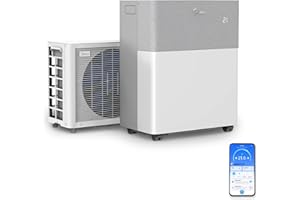 Midea Condizionatore Portasplit, pompa di calore mobile, raffreddamento A++/riscaldamento A+, 12000 BTU 3, 5kW, per ambienti fino a 42 m² / 105 m³, solo 39 dB(A) in modalità silenziosa