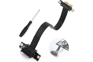 RongZy PCIE 3.0 1X Cavo di Prolunga per Scheda USB PCIE/Audio PCIE/WiFi PCIE/M.2 PCIE/SATA PCIE 90° Flessione Cavo di Montaggio ad Alta Velocità Connettore Accessoires(20MM)