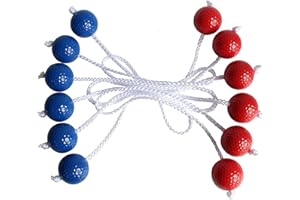 SHANGHh 6 Pairs Leitergolf Bälle, Golfpraxis Training Sport Schnur Bälle Set, Leiter Golf Ball für Toss Spiel, Wurfspiel Toss Bolas Outdoor, Rot-Blau Farbe Ball Set