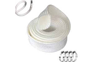 LYIVISK Manguera de escape de 25 mm para generador de corriente, 300 cm, para generador de corriente de emergencia, tubo de escape, calefacción de estacionamiento con 4 clips, manguera de protección contra el