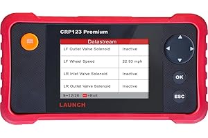‎LAUNCH LAUNCH Europe CRP 123 Premium OBD2 Diagnosegerät Auto Auslesegerät KFZ OBD-II Diagnosewerkzeuge für Motor, ABS, SRS, Automatik Getriebe, Code-Scanner Volle EOBD Funktionen / Europäische Version