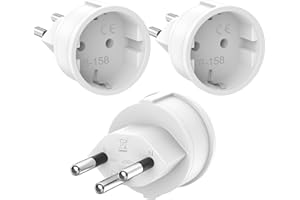 Oliveria adaptateur de voyage France vers Suisse, UE vers Suisse, Maldives, Rwanda, Liechtenstein