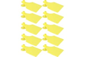 BRRNOO 20 Pieces Cattle Ear Tags, Pigs Identification Ar Tag for Goats P Cattle Cows Pigs Farm Supplies (L(25x13x3.8cm))