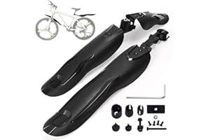 XCOZU Parafango Bici Set, 3 Pezzi Universali Spessi Parafanghi MTB Anteriore e Posteriore, Parafanghi per Bicicletta Regolabili per Mountain Bike Bici da Corsa