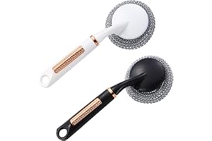 Atuoxing 2pcs Spazzola Piatti, Spazzola per Lavare le Pentole, Spazzola per Vasi A Manico Lungo, Spazzola Pulizia Pentole Padelle Rimuove Pentole Padelle Piastre Sporcizia