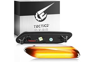 TECTICO indicatori di direzione,freccia auto,Indicatori di direzione laterali ambra 18 SMD con funzione dinamica Compatibile con BMW Mini Cooper R60 Countryman R61 Paceman, 2 pezzi