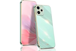 BORYA Funda para Xiaomi Redmi 12, Antigolpes Delgada Premium Suave Silicona Carcasa TPU Bumper Estuche, Elegante Sedoso Galvanoplastia Phnom Penh Caso, Verde