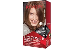 Revlon Tintura per Capelli, Colorsilk Tinte, 3 x 200 gr, 51-Castaño Claro