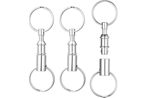 VOLLGUFEN 3 Pezzi Portachiavi a Sgancio Rapido Portachiavi Staccabili Estraibili Portachiavi a Scatto di Doppia Chiusura Portachiavi con Chiusura a Scatto