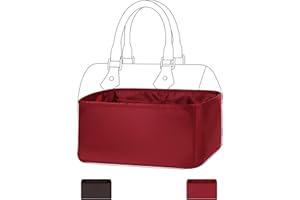 DGAZ Organizador Bolsos de Seda, Organizador Bolsa Interior Ligera para Speedy Nano/20/25/30/35/40/45, inserto de bolsa para bolso (Rouge casaque, SP25)