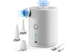 AKSOUL Electric Air Pump for Inflatables: Rechargeable 1600 3600 4000mAh Battery Powered Mini Air Pumps for Pool Toys Floats Air Bed Air Mattress (Classic/Tiny/Upgraded)