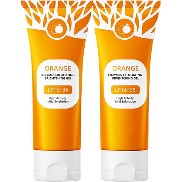 3 Stück Orange Enzymes Peeling Gel – Aufhellendes Gesichtspeeling, Porenreiniger & Sanftes Exfoliating