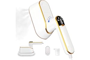 THECOOPIDEA Ferro da Stiro Verticale, 2 in 1 Mini Stiratrice Portatile LCD- 1300W - 8S Riscaldamento Rapido Mini Ferro da Stiro da Viaggio, Ferro da Vapore Togliere le Pieghe Facile e Veloce per Viaggi e Casa