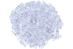 Mini genomskinliga fotoklämmor, 100 st små genomskinliga plastklädnypor för konsthantverk gör-det-själv fest bröllopsdekoration 3 x 25 mm