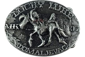 LKMY Lucky Luke Boucle de ceinture de cowboy pour homme et femme