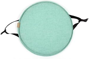 HOTGREENPEPPER Cojín Redondo de Asiento de Silla, Antideslizante, para Silla de Comedor, para Taburete, jardín, hogar, Interior, Exterior (2 Unidades, 30 x 30 cm, Verde)