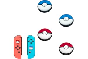 Haofun Joystick Cap pour Nintendo Switch 2 (2025), 4 Pieces Silicone Joystick Thumb Stick Grips Cap Protective Case, Améliorer l'expérience de Jeu (pour Ball - Bleu + Rouge)