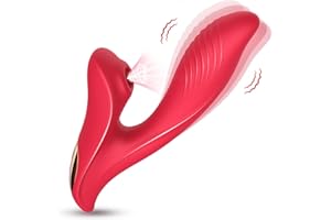 MOGUUEAO Masajeador pro 5 pro 2 sùcciønadør Müjèr Clîťoris original,10 modos Müjèr más vendido Eștîmùlâdőr de Clítőrîs Femènịn,100% impermeable (Rojo-l8)
