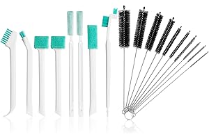 CISYIA 18 Stück Multifunktionale Reinigungsbürste Set, Flaschenbürste Babyflaschen, Fensterrillen Cleaning Brush, Kleine Bürsten zum Reinigen Flasche mit Schwamm für Küche Badezimmer