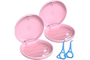 BVN Porta Apparecchio Denti, 2 Pezzi Porta Dentiera, con 2 Pezzi Strumenti di Rimozione Allineatore, Scatola per Protesi Dentale, Porta bite Dentale, Porta Protesi Dentale, Apparecchio Denti,