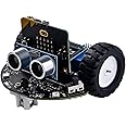 GeeekPi DeskPi MicroCar Microbit Mini Cutebot Kit Suitable for BBC Micro:bit V2, DIY Programmable Robot Car Kit, STEM Educational Project, Graphical Makecode Coding Car with Tutorial (Micro:bit
