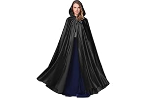 BEAUTELICATE Capa con Capucha Medieval Mujer Disfraz Abriga Larga para Novia Vampiro Princesa Bruja Halloween Navidad Fiesta Cosplay Fotografía
