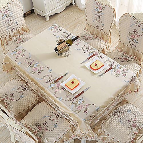 AJKAHKCHFKCK European style Rectangle Lace Jacquard Tablecloth,Wipe clean Spill-proof Stain resistant [restaurant] Tea table Table cloth Table cover-A 130*240cm(51*94inch)